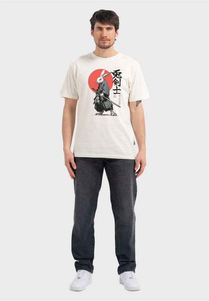 Oldskull T-Shirt Asian Samurai Rabbit Graphic mit großem Fotodruck – Bild 2 von 5