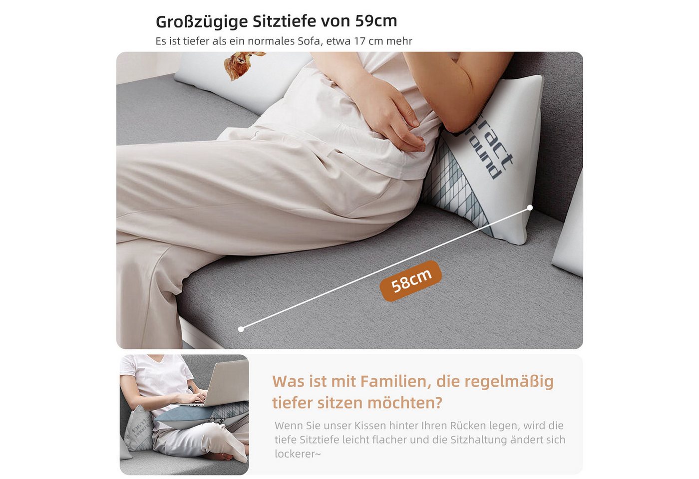 oleyluckidea Schlafsofa Ausziehbares Schlafcouch mit Stauraum für kleine Räume,Weiß, Zum Bett umwandelbar, Verfügbare Größen: 128 cm und 150 cm, sofabett – Bild 5 von 5
