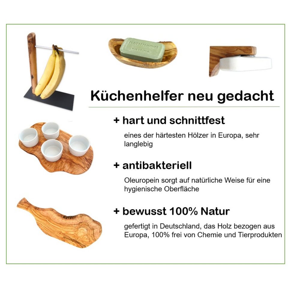 Olivenholz-erleben Becher klein, bauchig aus Olivenholz, 1-tlg., Olivenholz, Ein hochwertiger Alltagsbegleiter – praktisch, schön, immer ein Unikat – Bild 2 von 5