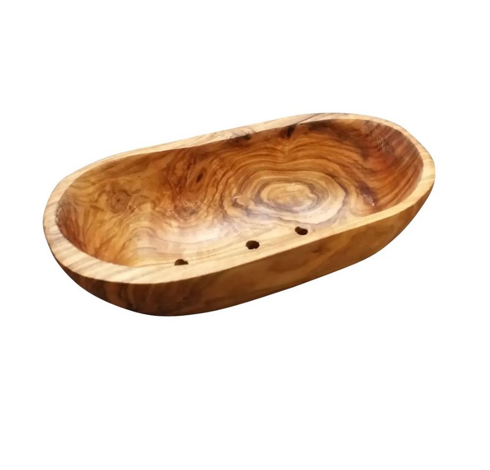 Olivenholz-erleben Seifenschale oval, Seifenablage TIEF für große Seifenstücke, Breite: 15 cm, 1-St., Natürlich schön – ein Blickfang mit mediterranem Charakter – Bild 2 von 2