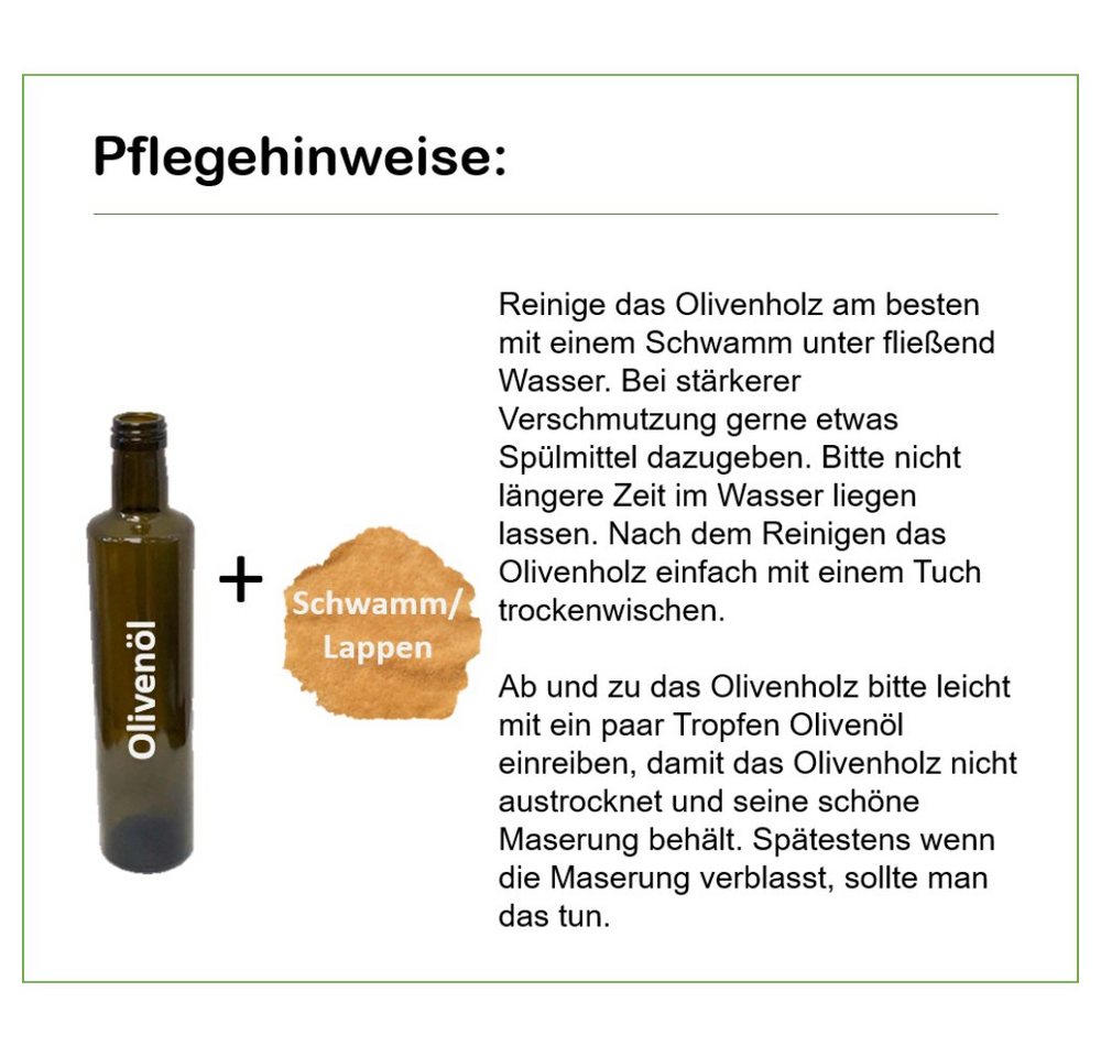 Olivenholz-erleben Servierschale oval, Snackschale aus Olivenholz – natürlich schön (Länge ca. 19 cm), Olivenholz, (1-tlg), Flache, elegante Form – ideal zum st – Bild 5 von 5