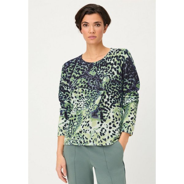 Olsen Strickpullover mit Panneaux-Print