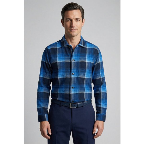 OLYMP Hemdjacke Overshirt, pflegeleicht, Karomuster