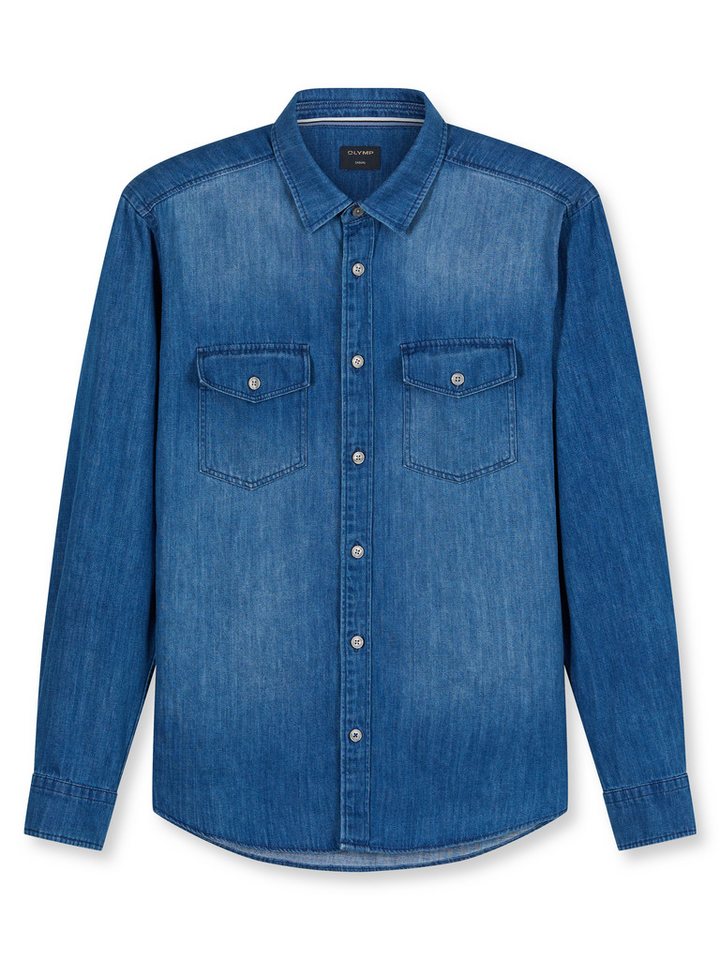 OLYMP Jeanshemd Casual im Denim-Look, Kentkragen – Bild 5 von 5