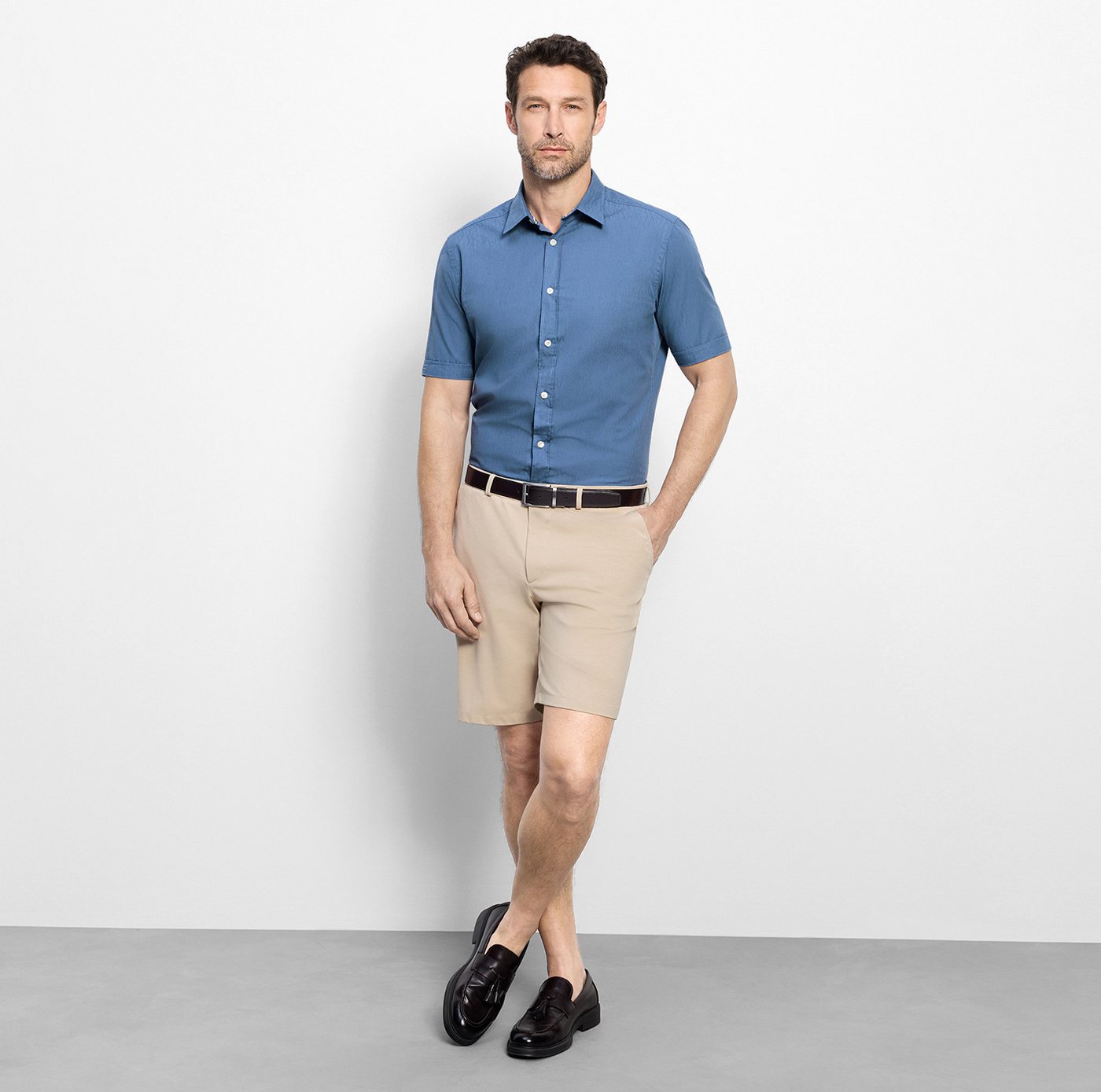 OLYMP Kurzarmhemd Casual Freizeithemd, regular fit, Kentkragen – Bild 4 von 5