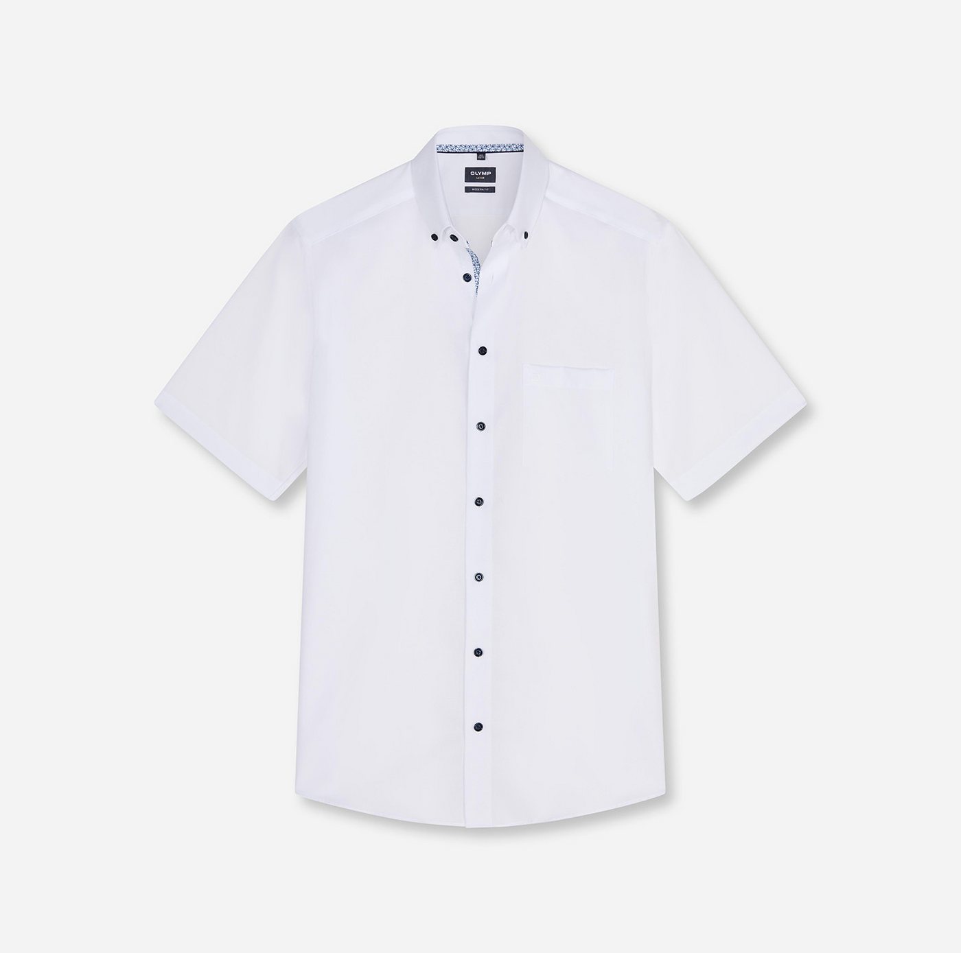 OLYMP Kurzarmhemd Luxor Businesshemd, modern fit, Button-down-Kragen – Bild 3 von 5