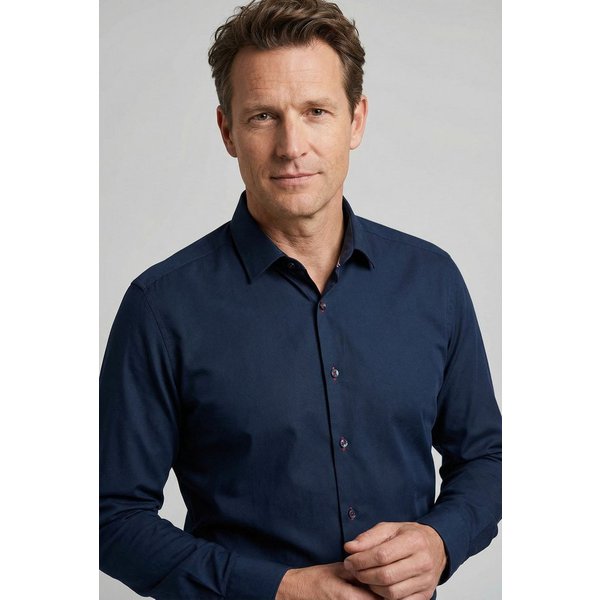 OLYMP Langarmhemd Level Five Businesshemd, body fit, Kentkragen