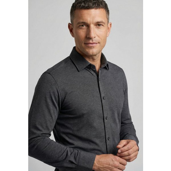 OLYMP Langarmhemd Luxor 24/Seven modern fit Jerseyshirt mit geruchshemmenden Materialeigenschaften