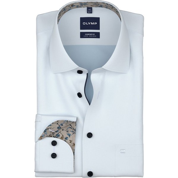 OLYMP Langarmhemd Luxor Businesshemd, New-Kentkragen, Comfort Fit