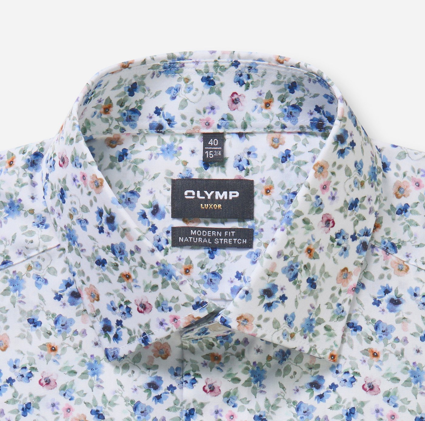 OLYMP Langarmhemd Luxor Businesshemd, New-Kentkragen, floraler Print, modern fit – Bild 5 von 5