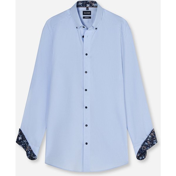 OLYMP Langarmhemd Luxor Businesshemd, Button-down-Kragen, Modern Fit