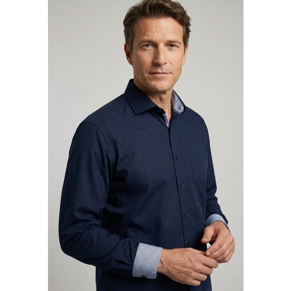 OLYMP Langarmhemd Luxor modern fit modern fit, Global-Kentkragen, Businesshemd