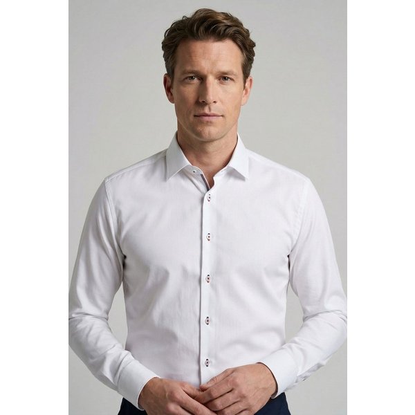 OLYMP Langarmhemd No 6 six super slim, Kentkragen, Businesshemd