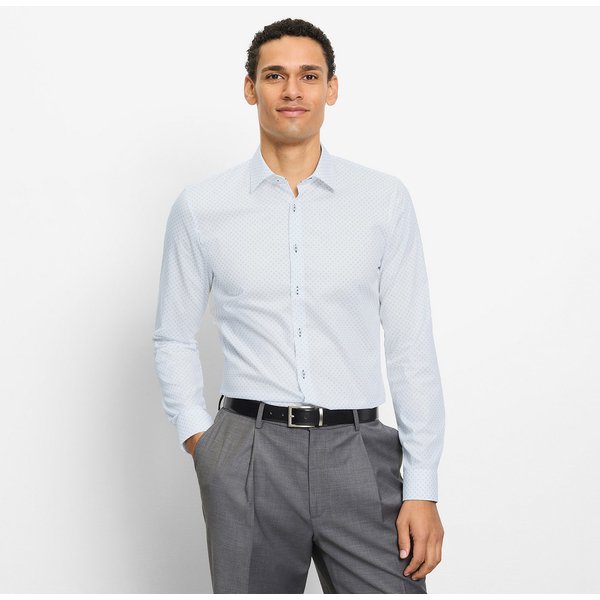 OLYMP Langarmhemd No. Six Businesshemd, super slim, Kentkragen