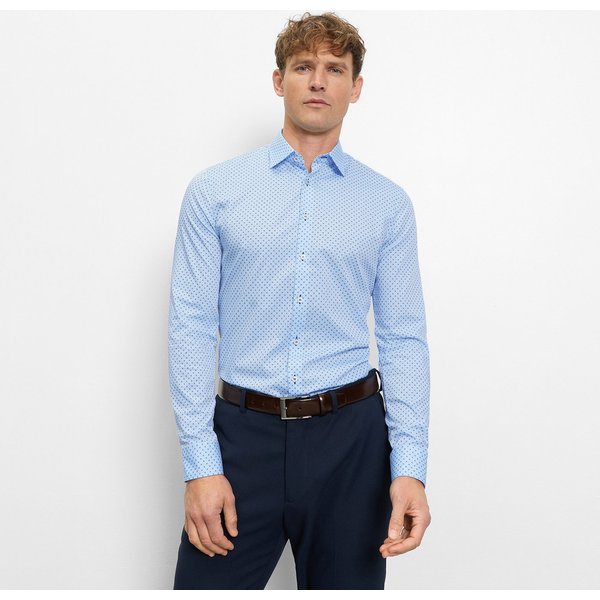 OLYMP Langarmhemd No. Six Businesshemd, super slim, Kentkragen