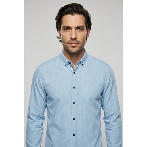 OLYMP Langarmhemd Regular Fit, Businesshemd, Button-down-Kragen, Feincord