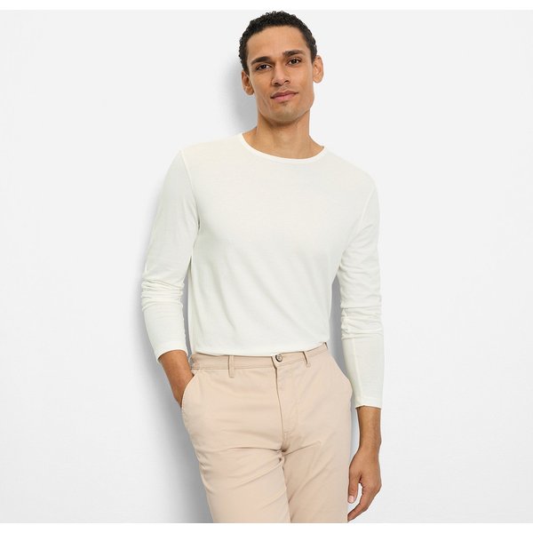 OLYMP Longsleeve Single Jersey, unifarben, regular fit, Rundhals, casual