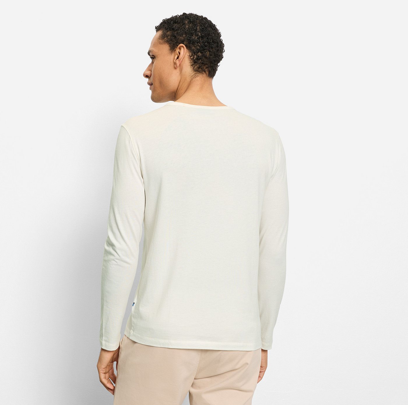 OLYMP Longsleeve Single Jersey, unifarben, regular fit, Rundhals, casual – Bild 3 von 5