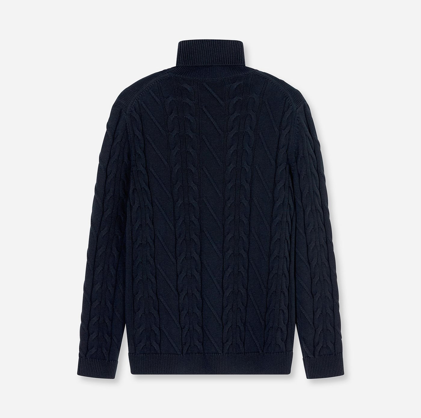 OLYMP Rollkragenpullover Casual regular fit, mit Wollanteil, Zopfmuster – Bild 2 von 4