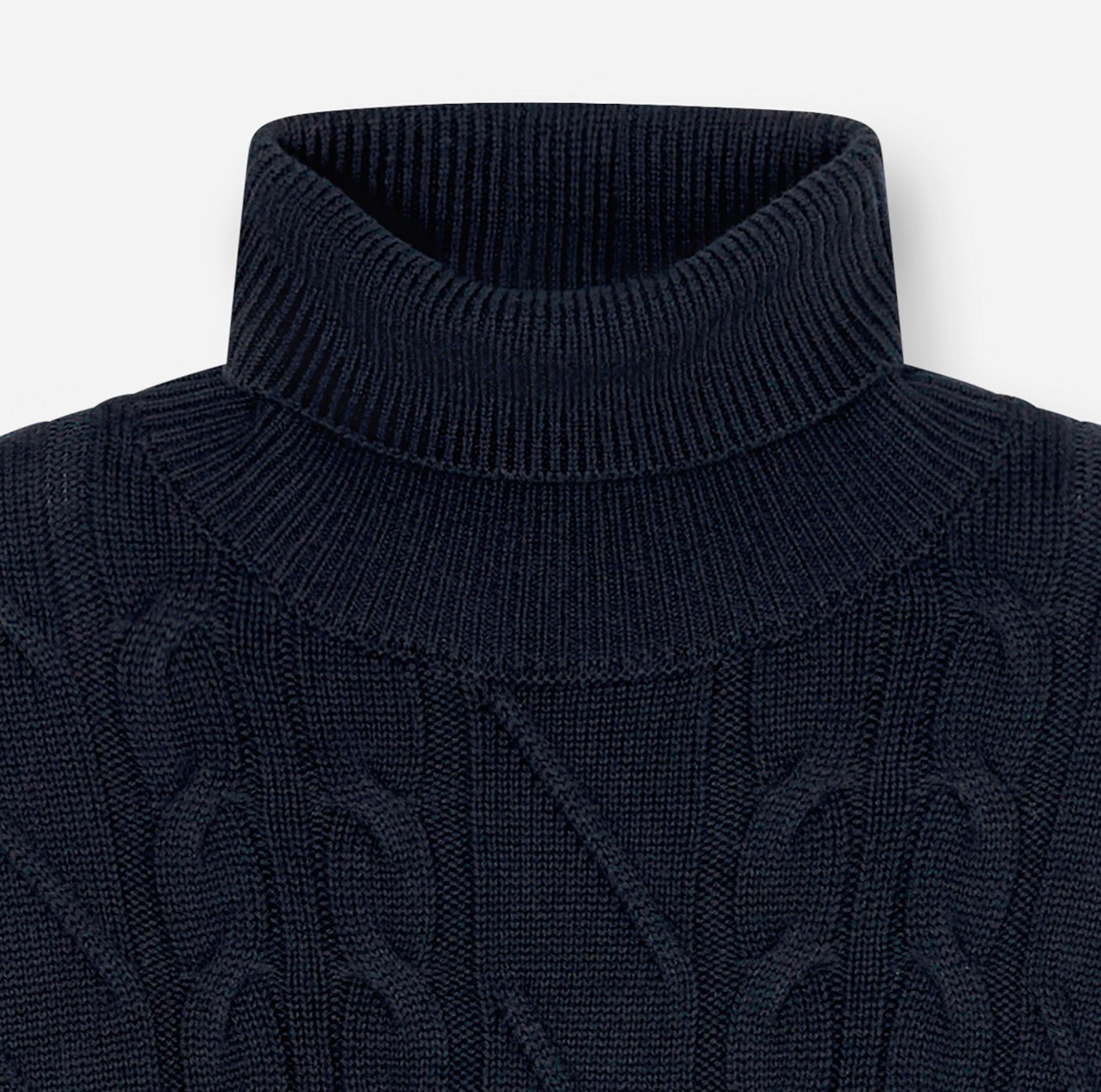 OLYMP Rollkragenpullover Casual regular fit, mit Wollanteil, Zopfmuster – Bild 4 von 4