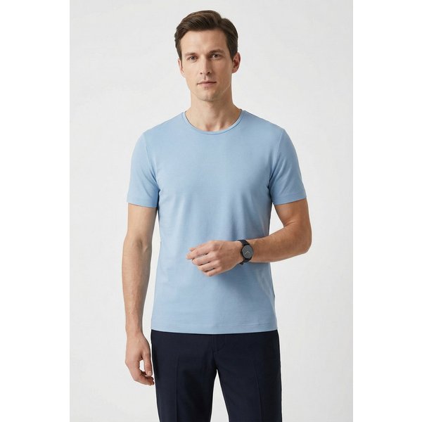 OLYMP Rundhalsshirt aus Leinen