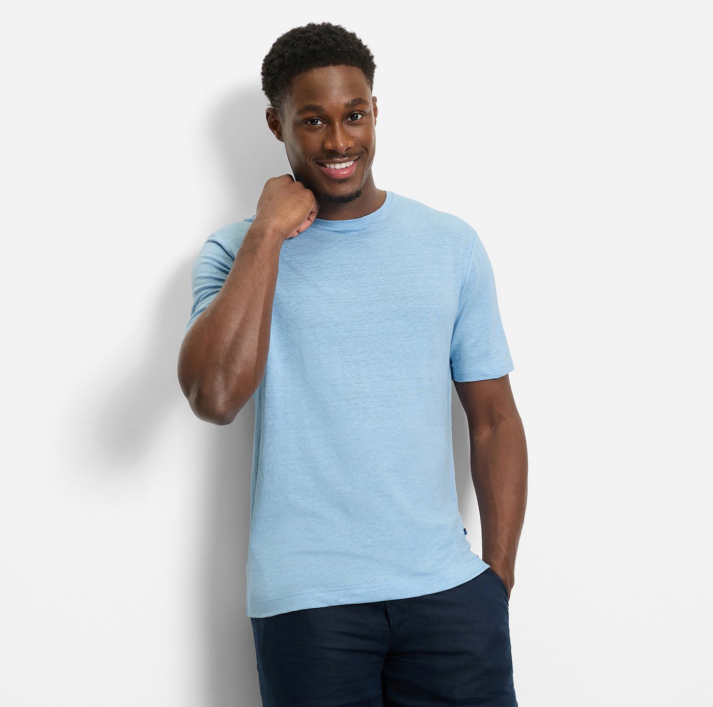 OLYMP Rundhalsshirt aus Leinen – Bild 2 von 5