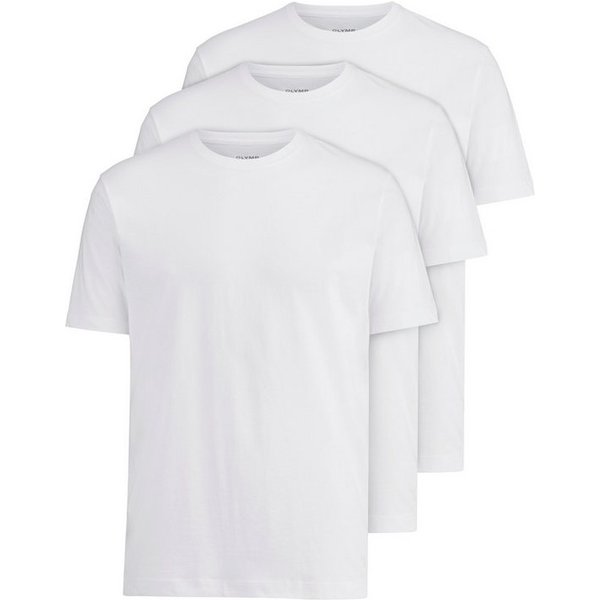 OLYMP T-Shirt (Packung, 3-tlg., 3er) Rundhalsausschnitt, modern fit, reine Baumwolle