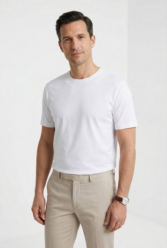 OLYMP T-Shirt (Packung, 3-tlg., 3er) Rundhalsausschnitt, modern fit, reine Baumwolle – Bild 2 von 4