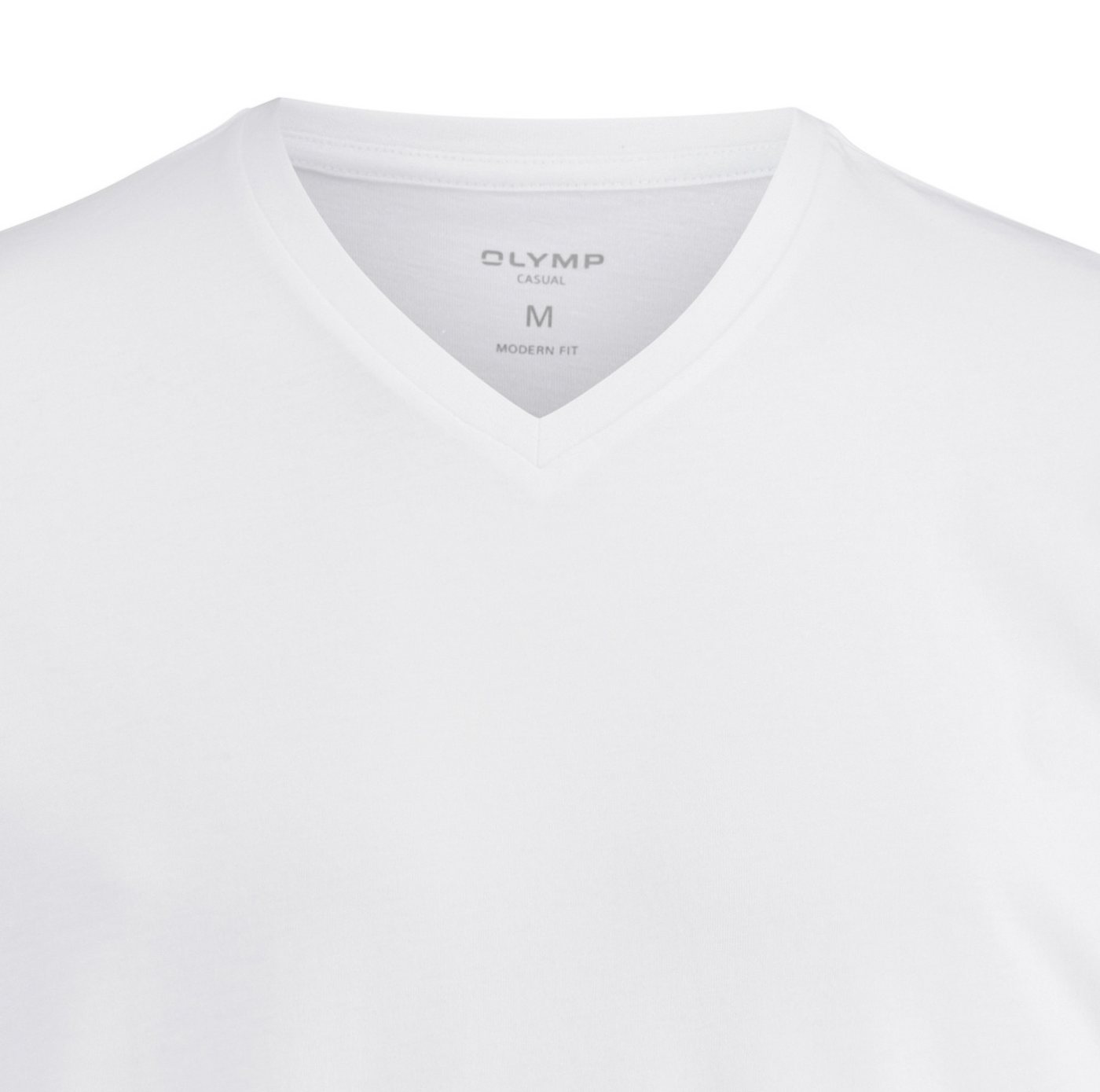 OLYMP T-Shirt (Packung, 3-tlg., 3er) V-Ausschnitt, modern fit, reine Baumwolle – Bild 4 von 4