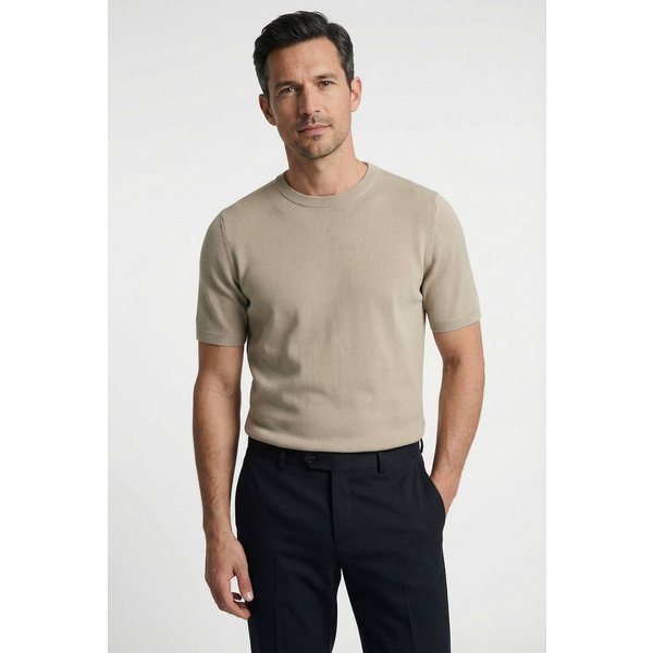 OLYMP T-Shirt Rundhals, Strick, normale Passform