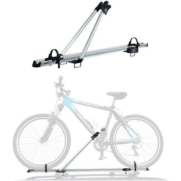 OMAC Dachfahrradträger Dachfahrradträger bis 17 kg Aluminium Silber Fahrradhalter, (1-tlg), Abnehmbar, Leichtgewichtig