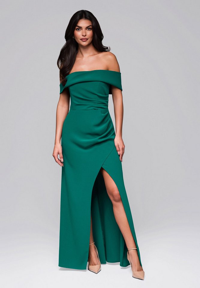OMBRE Abendkleid Abendkleid mit Carmen-Ausschnitt – Bild 4 von 5