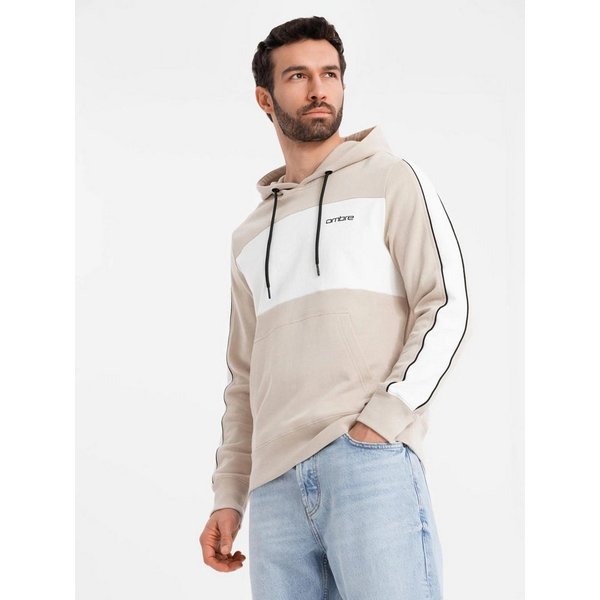 OMBRE Kapuzenshirt Kapuzenpulli aus Baumwolle mit kontrastierenden Details