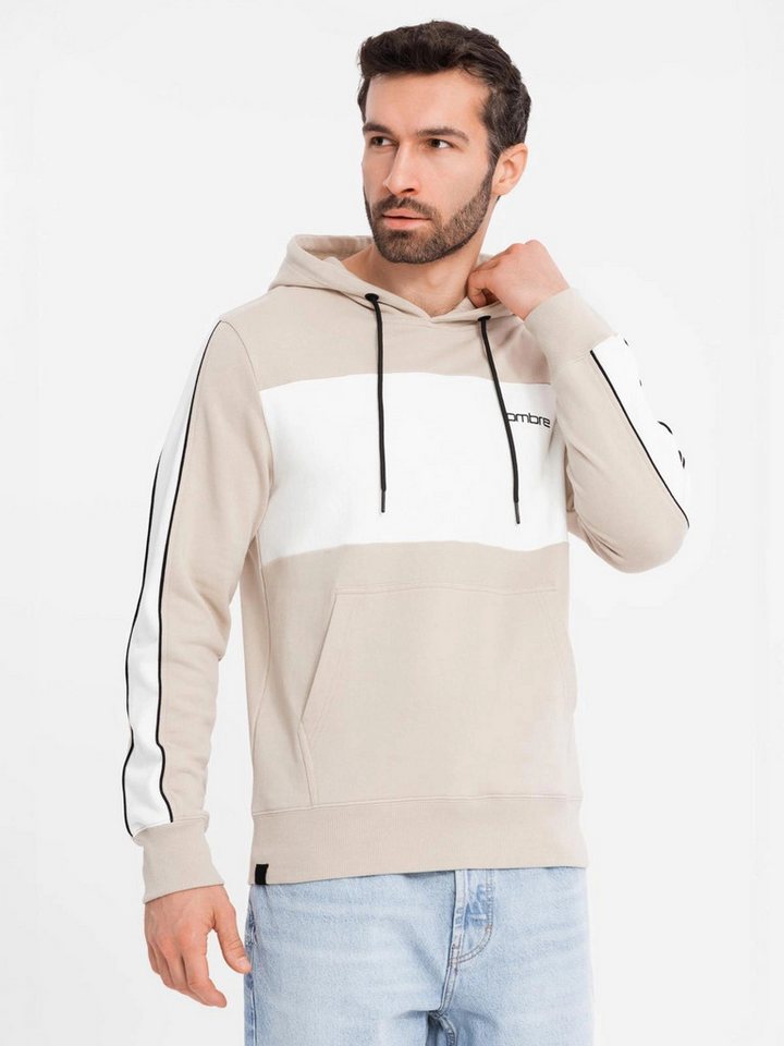 OMBRE Kapuzenshirt Kapuzenpulli aus Baumwolle mit kontrastierenden Details – Bild 2 von 5