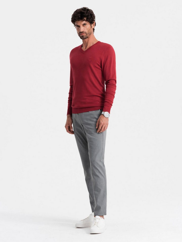 OMBRE V-Ausschnitt-Pullover Eleganter Herrenpullover mit V-Ausschnitt – Bild 3 von 5