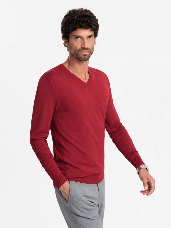 OMBRE V-Ausschnitt-Pullover Eleganter Herrenpullover mit V-Ausschnitt – Bild 4 von 5