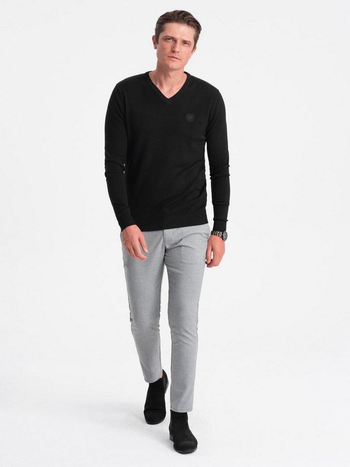 OMBRE V-Ausschnitt-Pullover Eleganter Herrenpullover mit V-Ausschnitt – Bild 4 von 5