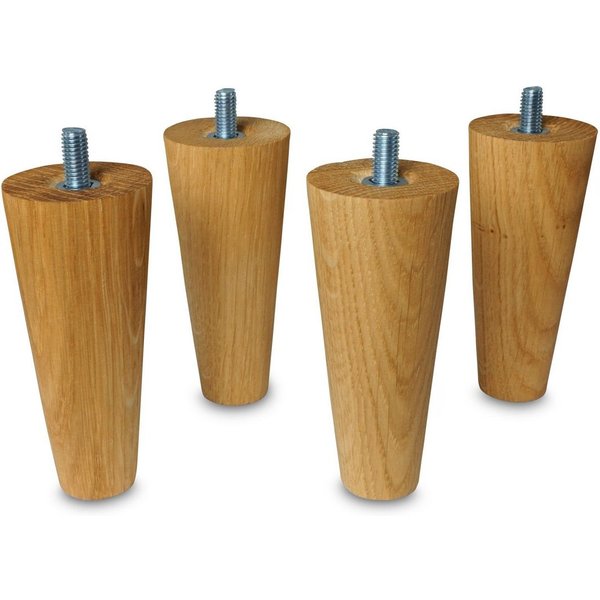 Omformo Möbelfuß Möbelfüße Upp in Eiche Massivholz, (Set, 4-St., 4), für alle gängigen Möbelstücke und Sofas mit M8 Gewinde