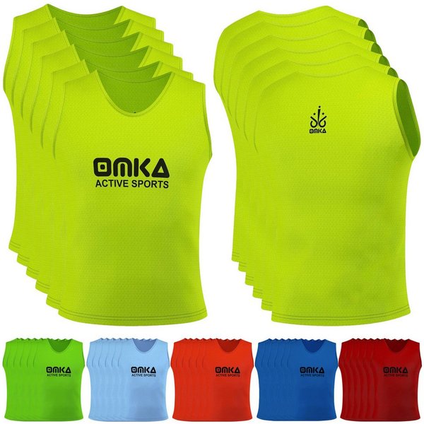OMKA Trainingsleibchen OKLB01 6er Pack (Spar-Set, 6er-Pack) 6er Set OMKA Fußball Leibchen Trainingsleibchen
