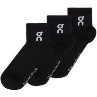 ON Herren Socken Logo Sock Mid 3P, Größe XS in Schwarz
