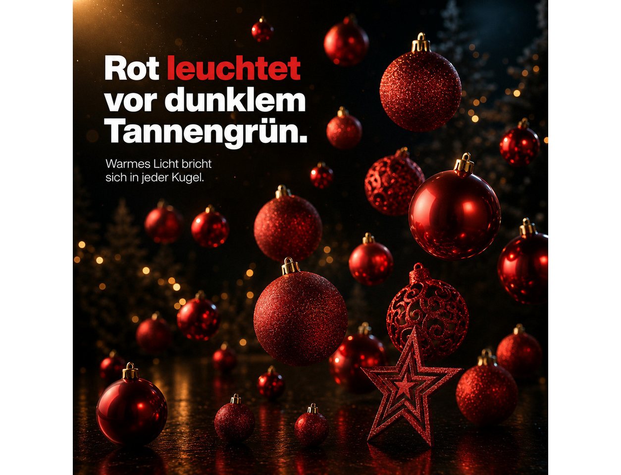 Onbest Weihnachtsbaumkugel Weihnachtskugeln 128-teiliges Set PLUS 5x Karten & 1x Baumspitze, in 3 Größen, 3 Designs, Weihnachtsschmuck Weihnachtsdeko – Bild 4 von 5