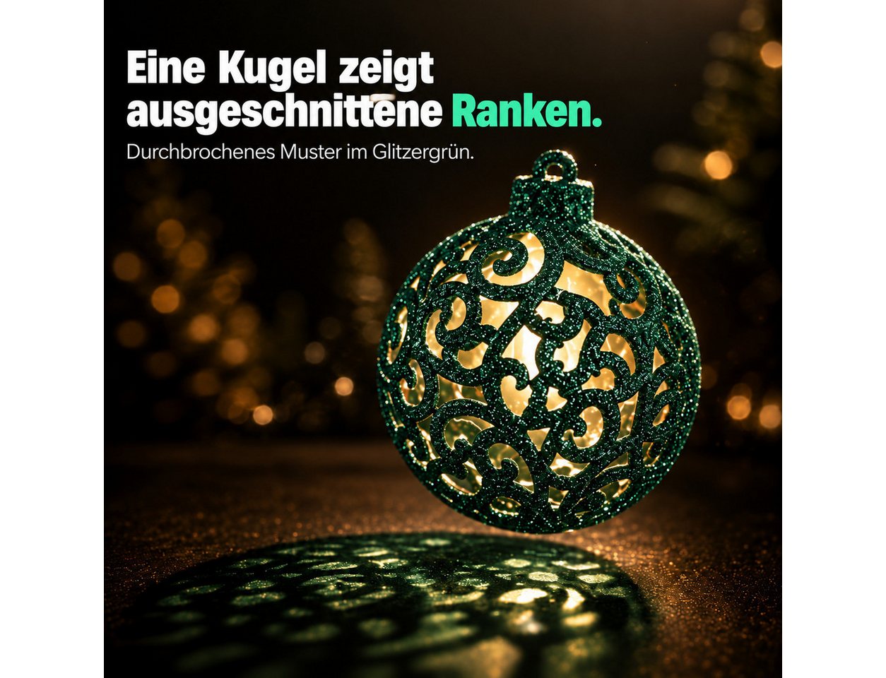 Onbest Weihnachtsbaumkugel Weihnachtskugeln 128-teiliges Set PLUS 5x Karten & 1x Baumspitze, in 3 Größen, 3 Designs, Weihnachtsschmuck Weihnachtsdeko – Bild 5 von 5