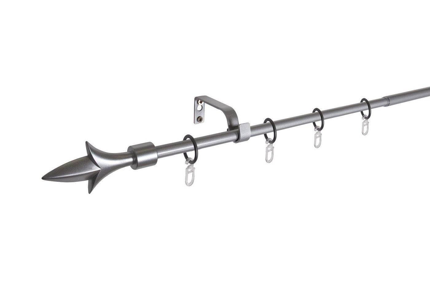 ondeco Gardinenstange Teleskopgarnitur Lance, Ø 16 mm, 1-läufig, ausziehbar, Bohren, verschraubt, Metall – Bild 3 von 5