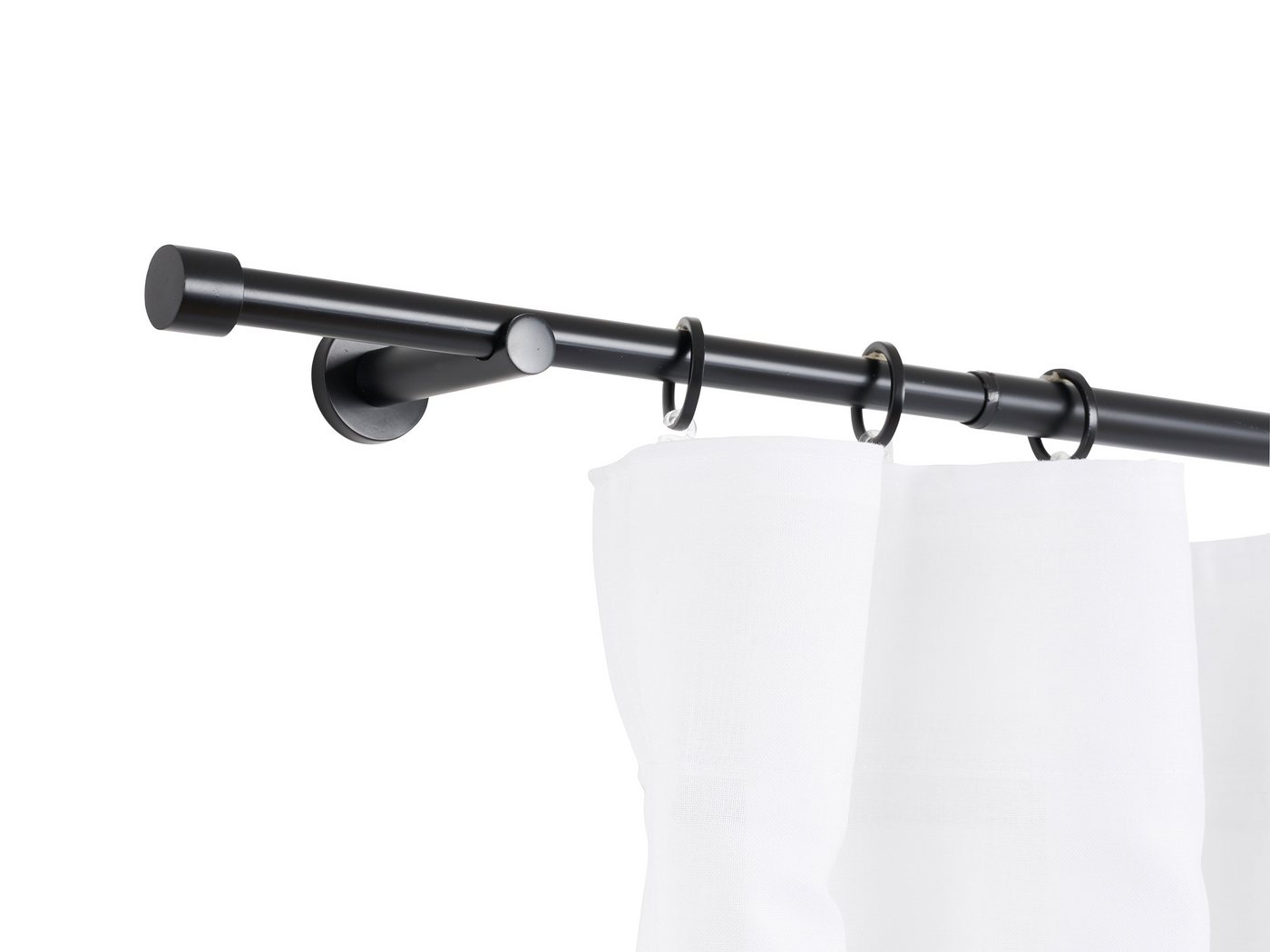ondeco Gardinenstange Teleskopgarnitur Trendy, Ø 19 mm, 1-läufig, ausziehbar, Bohren, verschraubt – Bild 2 von 5