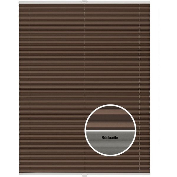ondeco Plissee Basic Thermo, ohne Bohren, verspannt, Klemmträger mit Feststellschraube
