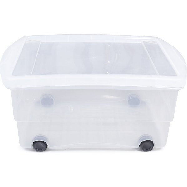 ONDIS24 Aufbewahrungsbox Kunststoffbox, Rollbox, Spielzeugkiste, Aufbewahrungsbox, mit Deckel und Rollen, stapelbar