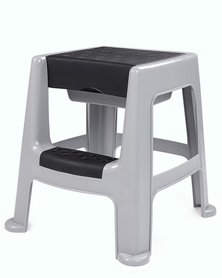 ONDIS24 Hocker Sitzhocker mit Trittleiter und Staufach bis 150 kg Aufstiegshilfe, 150 kg – Bild 2 von 5