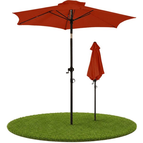 ONDIS24 Marktschirm 1,8 Meter Sonnenschutz Sonnenschirm, Knick-Gelenk, UV 50, 32 mm Rohr, 100% aus Polyester (160g/m)