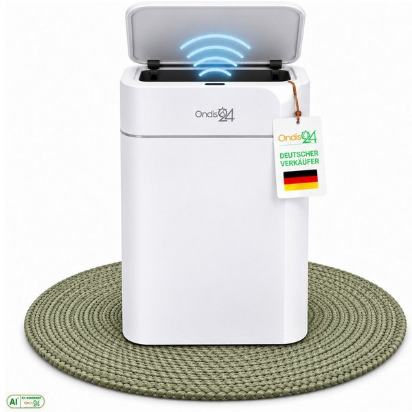 ONDIS24 Mülleimer Sensor Papierkorb Marlene mit Infrarot-Sensor, Soft Close, in 12/16/50 Liter für hygienische Abfallentsorgung