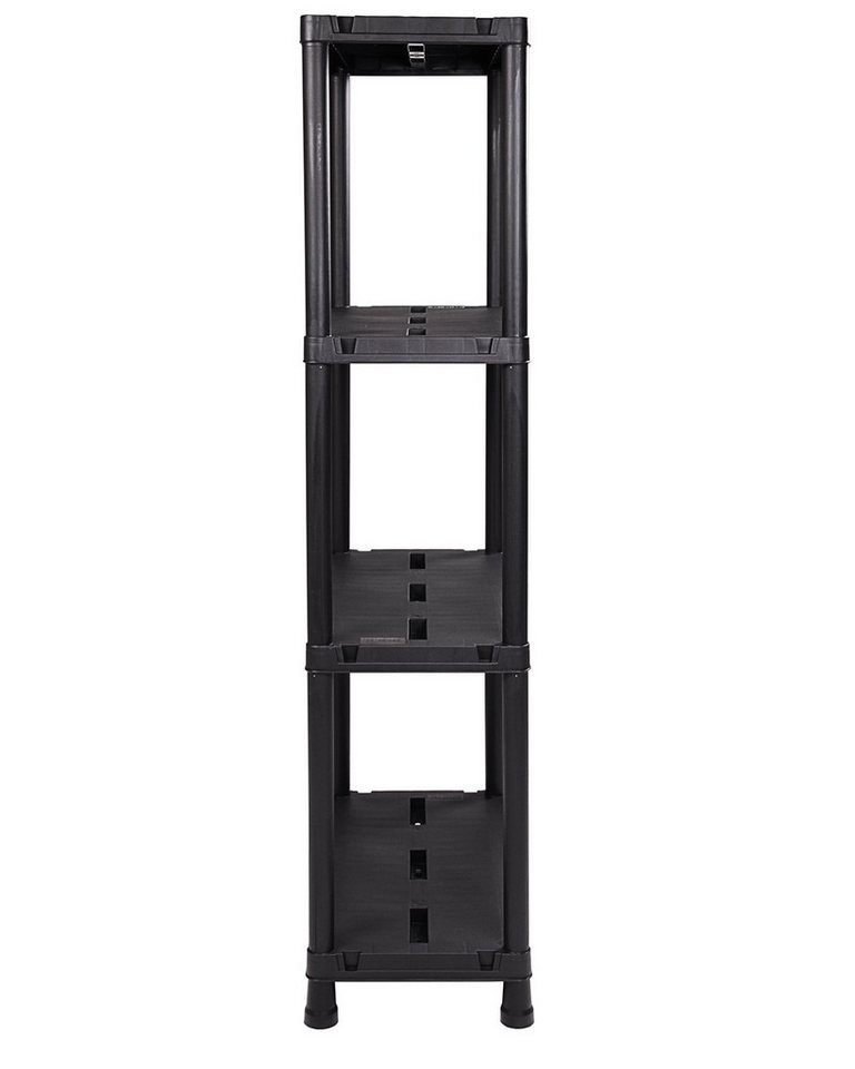 ONDIS24 Steckregal Regal, Lagerregal, 60 x 30 x 131 (H) cm, 12 Zoll, 4-tlg., Kunststoff, anthrazit, bis maximal 125 kg belastbar – Bild 4 von 5